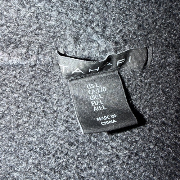 Tahari Charcoal Teddy Jacket with Hood - Picture 4 of 4